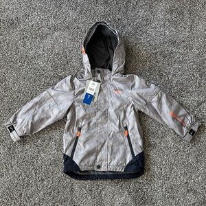 London Fog Gray and Black Kids Puffer Jacket